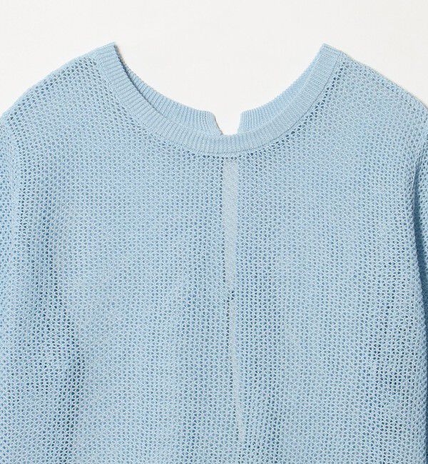 UNITED ARROWS green label relaxing「メッシュ クルーネック リボン ショートスリーブ ニット」|ニット・セーター|