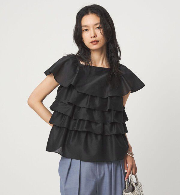 UNITED ARROWS green label relaxing「シアー ランダムフリル ブラウス」|シャツ・ブラウス|