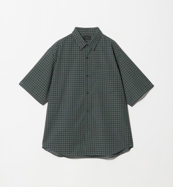 UNITED ARROWS green label relaxing「ウォッシャブル TW サイロ ジャストルーズ チェック柄 半袖 シャツ -通気性・接触冷感-」|シャツ・ブラウス|