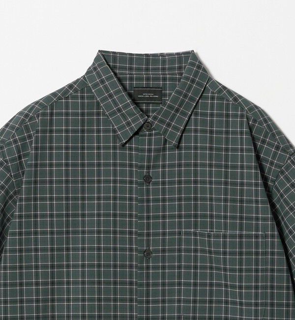 UNITED ARROWS green label relaxing「ウォッシャブル TW サイロ ジャストルーズ チェック柄 半袖 シャツ -通気性・接触冷感-」|シャツ・ブラウス|