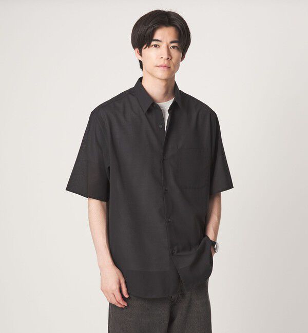 UNITED ARROWS green label relaxing「ウォッシャブル TW サイロ ジャストルーズ レギュラーカラー 半袖 シャツ -通気性・接触冷感-」|シャツ・ブラウス|