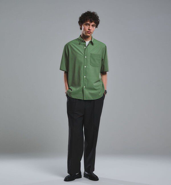 UNITED ARROWS green label relaxing「ウォッシャブル TW サイロ ジャストルーズ レギュラーカラー 半袖 シャツ -通気性・接触冷感-」|シャツ・ブラウス|