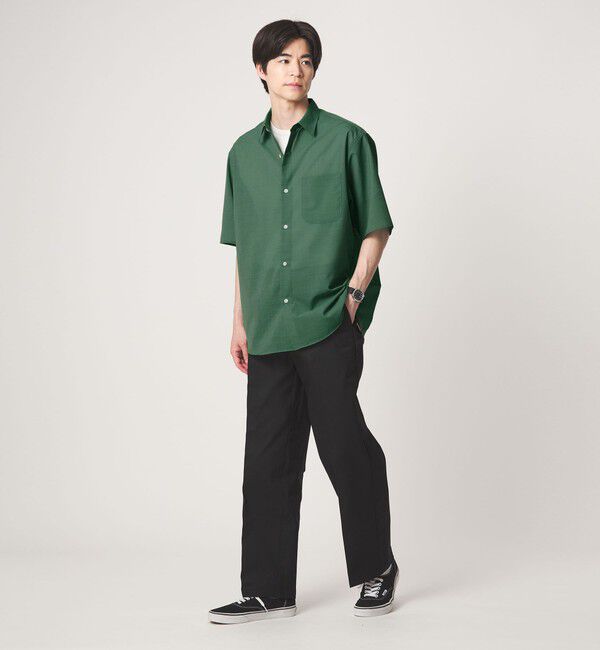 UNITED ARROWS green label relaxing「ウォッシャブル TW サイロ ジャストルーズ レギュラーカラー 半袖 シャツ -通気性・接触冷感-」|シャツ・ブラウス|