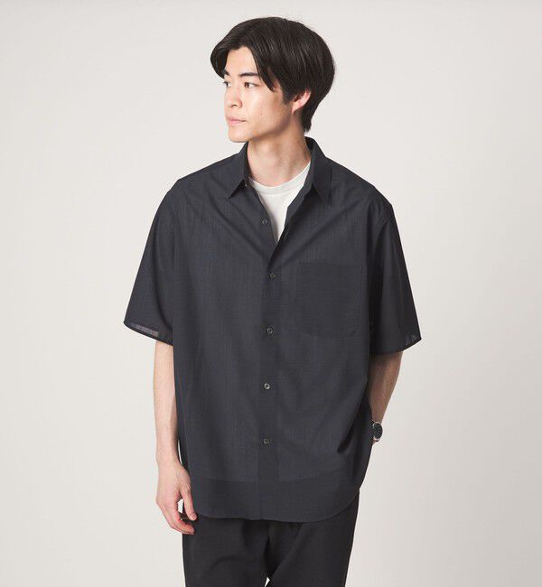 UNITED ARROWS green label relaxing「ウォッシャブル TW サイロ ジャストルーズ レギュラーカラー 半袖 シャツ -通気性・接触冷感-」|シャツ・ブラウス|