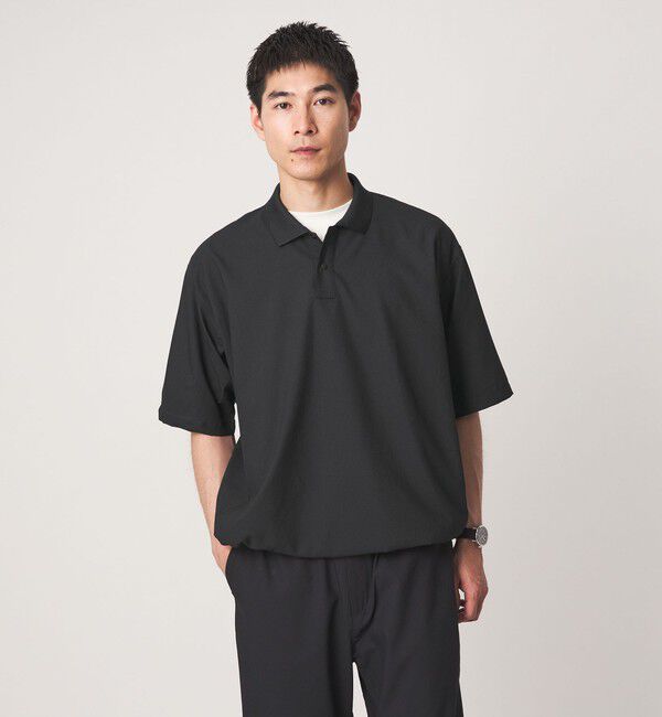 UNITED ARROWS green label relaxing「Dot Air ドローコード 半袖 ポロシャツ -ストレッチ-」|ポロシャツ|