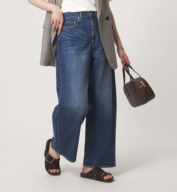 UNITED ARROWS green label relaxing「［size SHORT/TALLあり］ワイド デニム パンツ」|デニム|