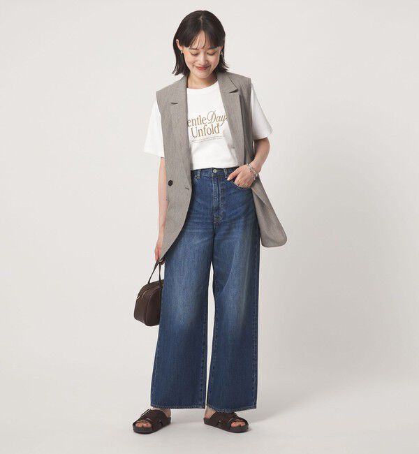 UNITED ARROWS green label relaxing「［size SHORT/TALLあり］ワイド デニム パンツ」|デニム|