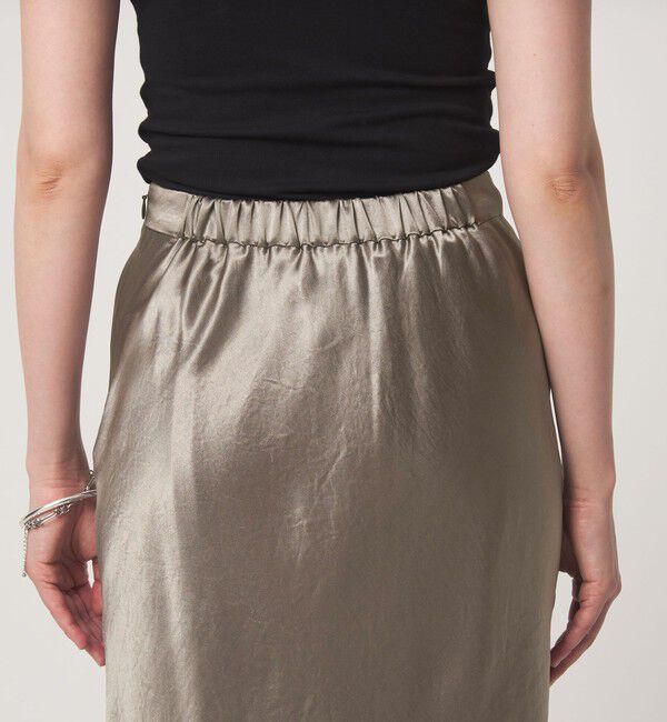 UNITED ARROWS green label relaxing「サテン ナロー スカート」|フレア|