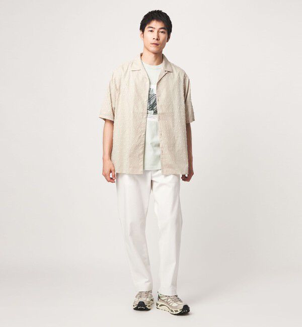 UNITED ARROWS green label relaxing「コットン ジャカード オープンカラー 半袖 シャツ」|シャツ・ブラウス|