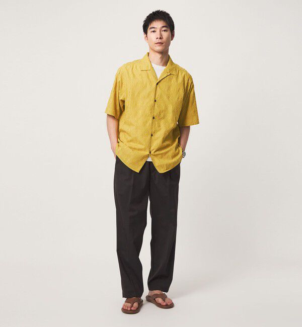 UNITED ARROWS green label relaxing「コットン ジャカード オープンカラー 半袖 シャツ」|シャツ・ブラウス|