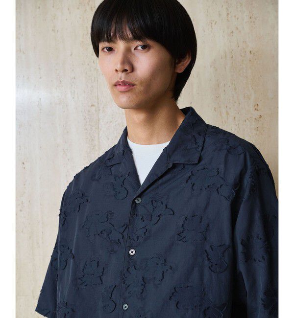 UNITED ARROWS green label relaxing「コットン ジャカード オープンカラー 半袖 シャツ」|シャツ・ブラウス|