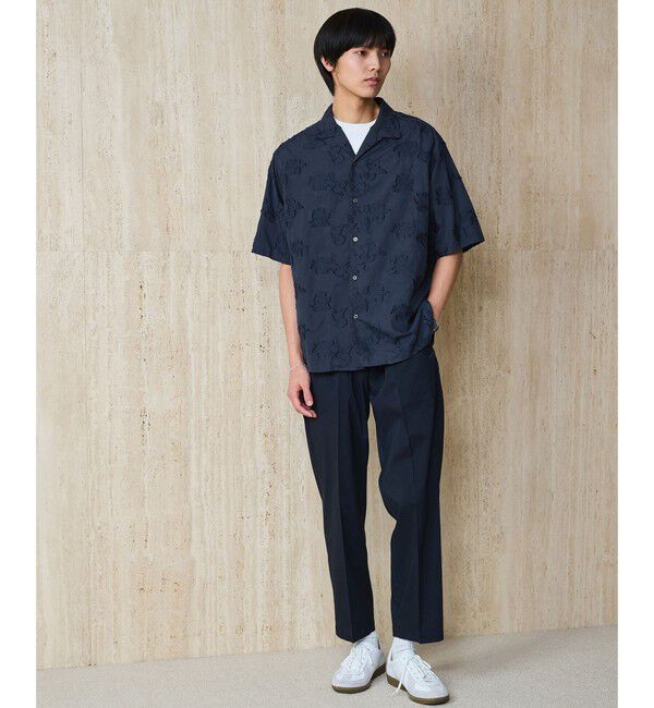 UNITED ARROWS green label relaxing「コットン ジャカード オープンカラー 半袖 シャツ」|シャツ・ブラウス|