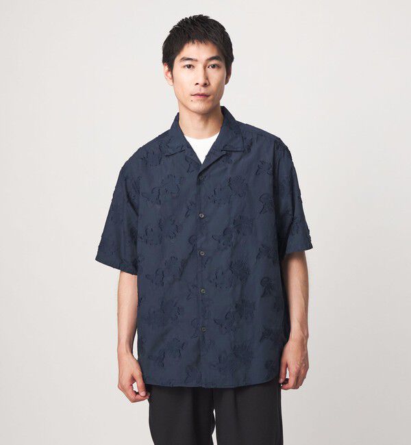 UNITED ARROWS green label relaxing「コットン ジャカード オープンカラー 半袖 シャツ」|シャツ・ブラウス|