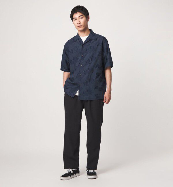 UNITED ARROWS green label relaxing「コットン ジャカード オープンカラー 半袖 シャツ」|シャツ・ブラウス|
