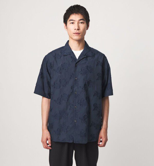 UNITED ARROWS green label relaxing「コットン ジャカード オープンカラー 半袖 シャツ」|シャツ・ブラウス|