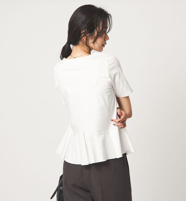 UNITED ARROWS green label relaxing「スムース イレヘム ペプラム カットソー 接触冷感」|Tシャツ・カットソー|