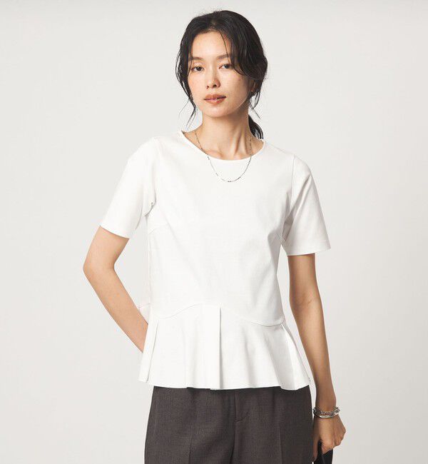 UNITED ARROWS green label relaxing「スムース イレヘム ペプラム カットソー 接触冷感」|Tシャツ・カットソー|