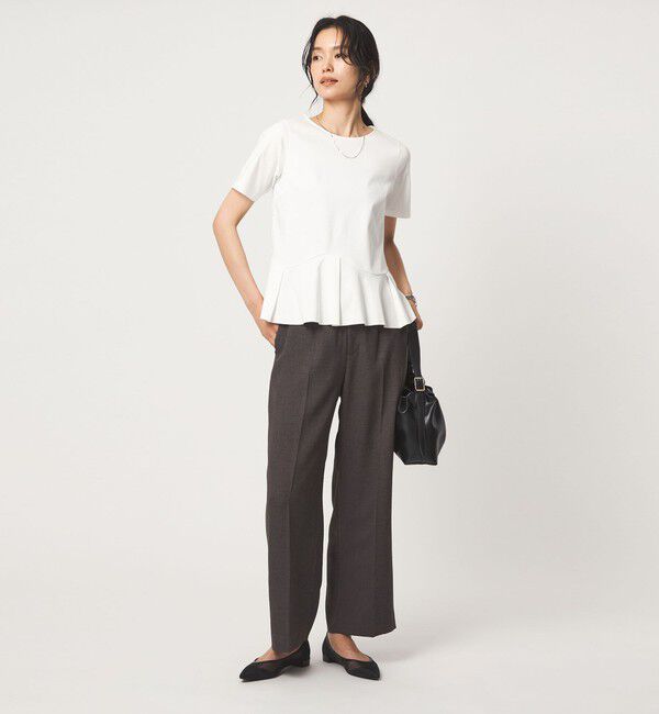 UNITED ARROWS green label relaxing「スムース イレヘム ペプラム カットソー 接触冷感」|Tシャツ・カットソー|