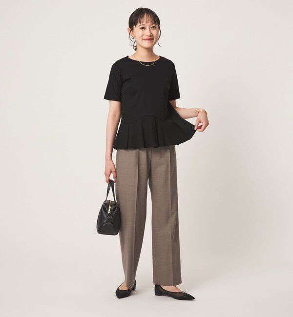UNITED ARROWS green label relaxing「スムース イレヘム ペプラム カットソー 接触冷感」|Tシャツ・カットソー|