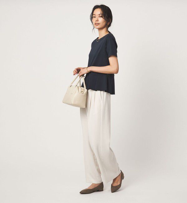 UNITED ARROWS green label relaxing「スムース イレヘム ペプラム カットソー 接触冷感」|Tシャツ・カットソー|