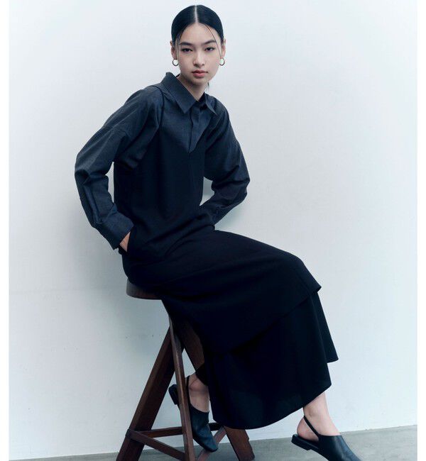 UNITED ARROWS green label relaxing「＜SEASONAL COLLECTION＞ジョーゼット キャミソール ワンピース」|ワンピース|BLACK