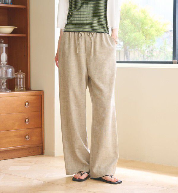 BEAUTY&YOUTH UNITED ARROWS「リネンライク ライトイージーパンツ ウォッシャブル 防シワ」|その他|BEIGE