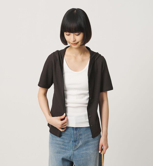 BEAUTY&YOUTH UNITED ARROWS「ボーダー＆ソリッド フード カーディガン」|カーディガン|