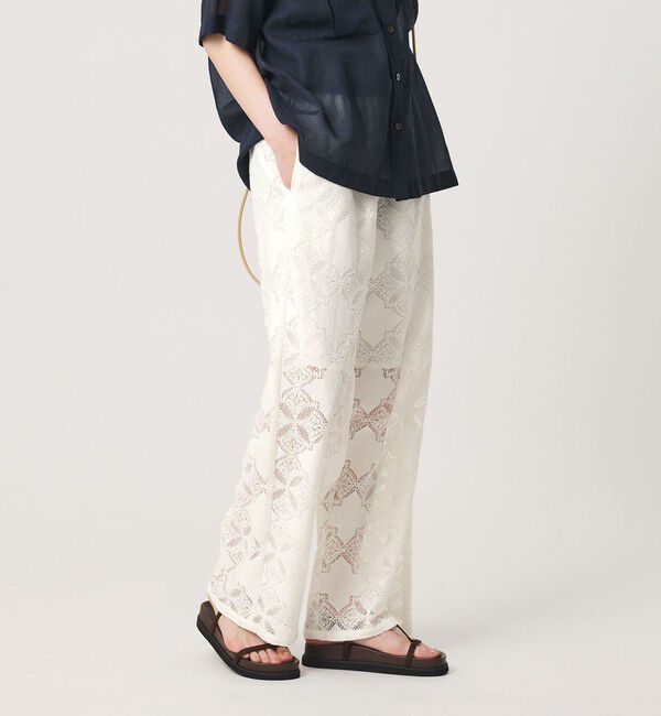 BEAUTY&YOUTH UNITED ARROWS「【WEB限定 Wardrobe DAILY MINIMAL】レース イージーパンツ ウォッシャブル」|その他|OFF WHITE