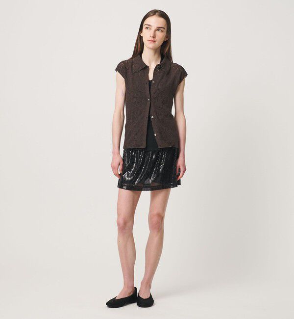 ATTISESSION「＜ATTISESSION＞E/C RSL レース フレンチスリーブ シャツ」|シャツ・ブラウス|