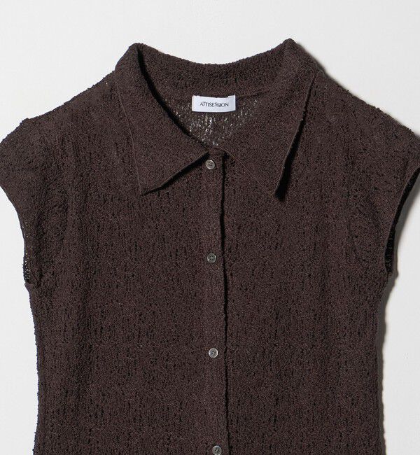 ATTISESSION「＜ATTISESSION＞E/C RSL レース フレンチスリーブ シャツ」|シャツ・ブラウス|