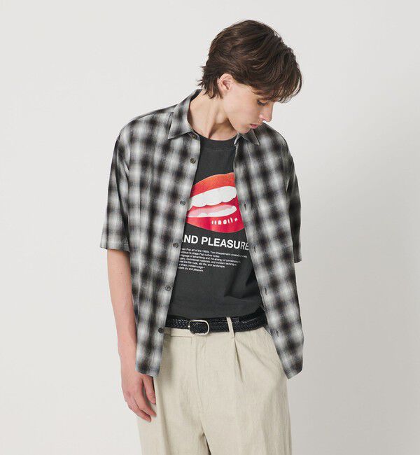 BEAUTY&YOUTH UNITED ARROWS「ボイル オンブレ チェック レギュラーカラー シャツ GRANDE型」|シャツ・ブラウス|DK.GRAY