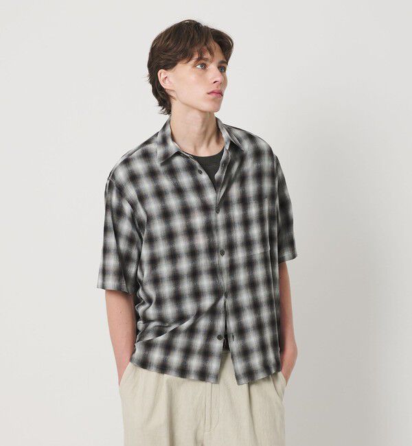BEAUTY&YOUTH UNITED ARROWS「ボイル オンブレ チェック レギュラーカラー シャツ GRANDE型」|シャツ・ブラウス|