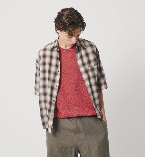 BEAUTY&YOUTH UNITED ARROWS「ボイル オンブレ チェック レギュラーカラー シャツ GRANDE型」|シャツ・ブラウス|