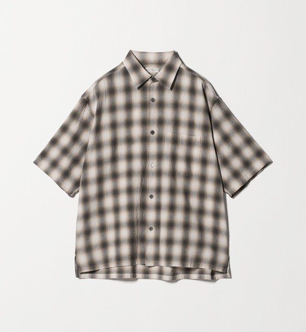 BEAUTY&YOUTH UNITED ARROWS「ボイル オンブレ チェック レギュラーカラー シャツ GRANDE型」|シャツ・ブラウス|