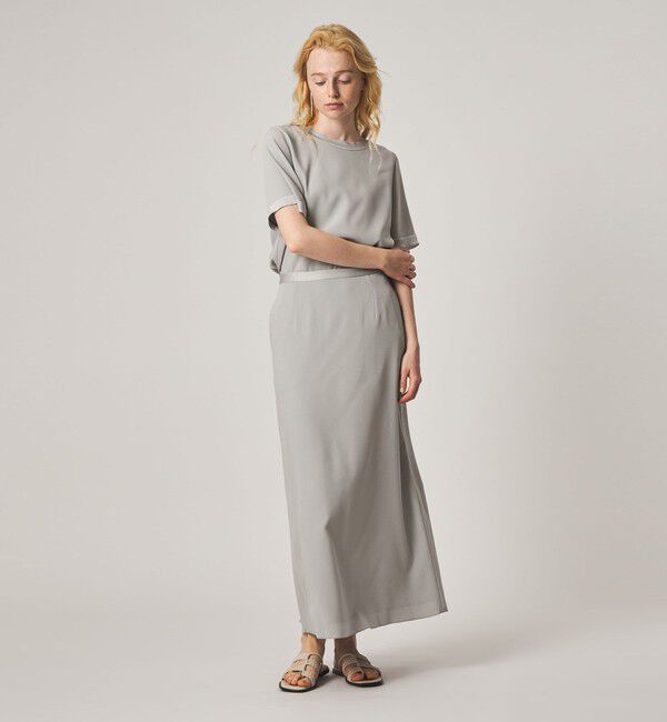 STEVEN ALAN「＜Steven Alan＞バックサテン ジョーゼット ロングスカート」|スカート|