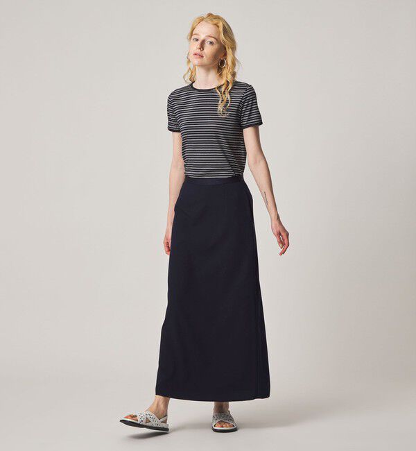 STEVEN ALAN「＜Steven Alan＞バックサテン ジョーゼット ロングスカート」|スカート|