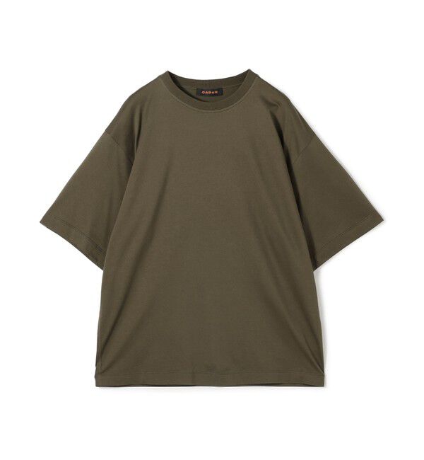 CABaN「CABaN コットン ドロップショルダークルーネックプルオーバー」|Tシャツ・カットソー|55 カーキ