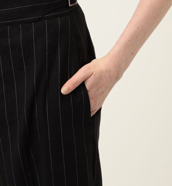 Edition「リネンストレッチストライプ パンツ」|スラックス|