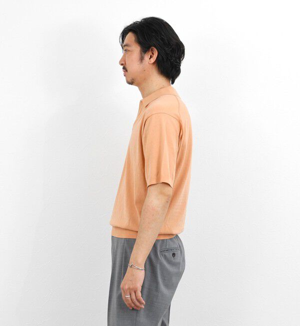 NOLLEY'S goodman「強撚シルクコットン 成型スキッパーニットポロ 26SS / ウォッシャブル」|ポロシャツ|