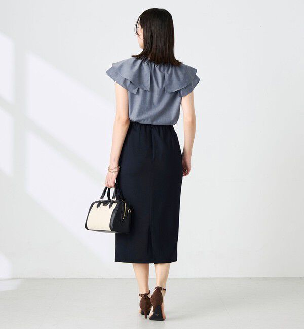 NOLLEY'S「ウォッシャブルダブルフリルキーネックブラウス」|シャツ・ブラウス|