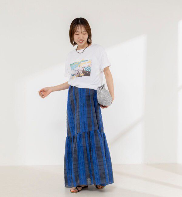 NOLLEY'S「【WEB＆一部店舗限定アイテム】【KIRYU】ウォッシャブルチェック柄カットジャガードワンピース」|ワンピース|