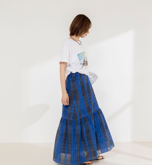 NOLLEY'S「【WEB＆一部店舗限定アイテム】【KIRYU】ウォッシャブルチェック柄カットジャガードワンピース」|ワンピース|