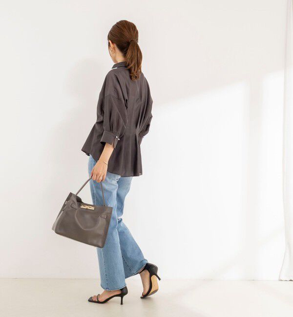 NOLLEY'S「《接触冷感》【BECシリーズ】ウォッシャブルシアースキッパータック半袖ブラウス」|シャツ・ブラウス|