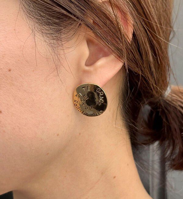 grace grace「【grace grace/グラスグラス】メッセージコインピアス」|ピアス|