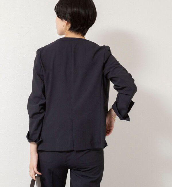 NOLLEY'S sophi「《セットアップ対応/UVカット/接触冷感》ウォッシャブルDry toro ノーカラージャケット」|ノーカラージャケット|