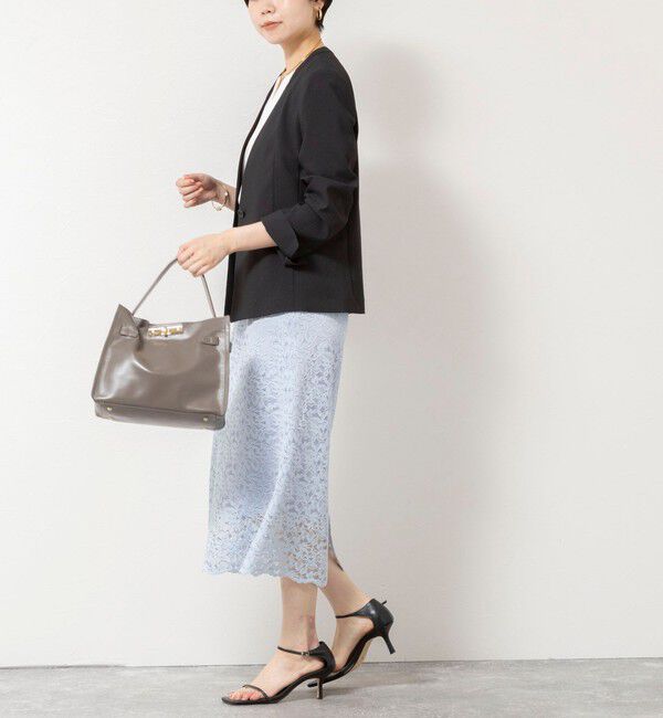 NOLLEY'S sophi「《セットアップ対応/UVカット/接触冷感》ウォッシャブルDry toro ノーカラージャケット」|ノーカラージャケット|