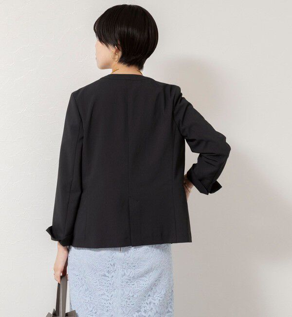 NOLLEY'S sophi「《セットアップ対応/UVカット/接触冷感》ウォッシャブルDry toro ノーカラージャケット」|ノーカラージャケット|