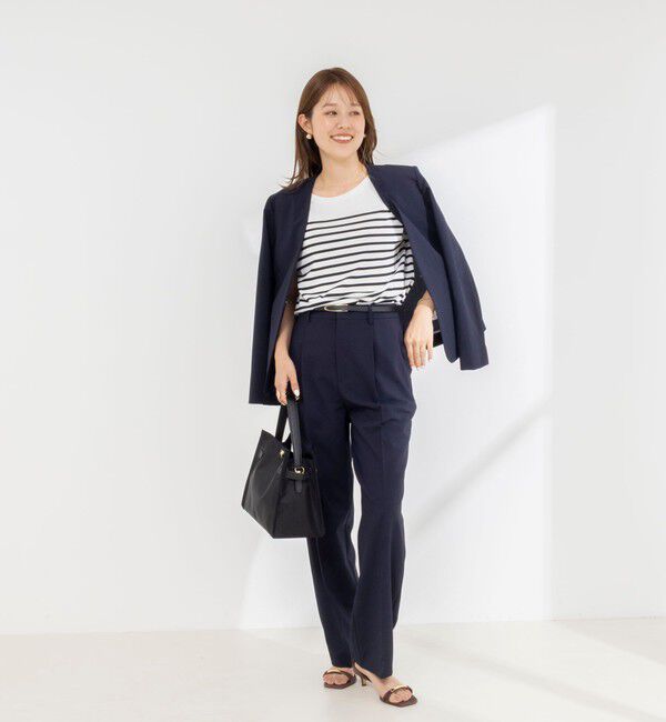 NOLLEY'S「《セットアップ対応/接触冷感》【BECシリーズ】ウォッシャブルハイスペックトロセミワイドパンツ」|その他|