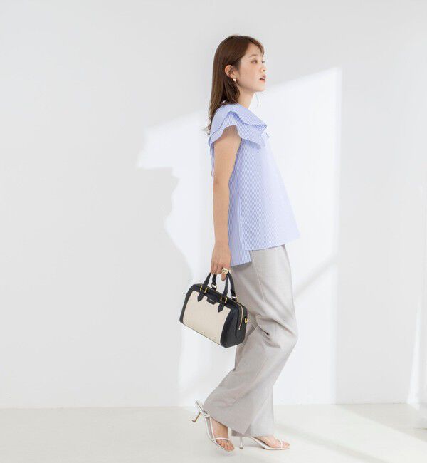 NOLLEY'S「《セットアップ対応/接触冷感》【BECシリーズ】ウォッシャブルハイスペックトロセミワイドパンツ」|その他|