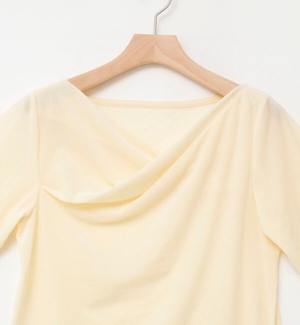 NOLLEY'S「《接触冷感》ウォッシャブルシアーベロア2WAYプルオーバー」|Tシャツ・カットソー|